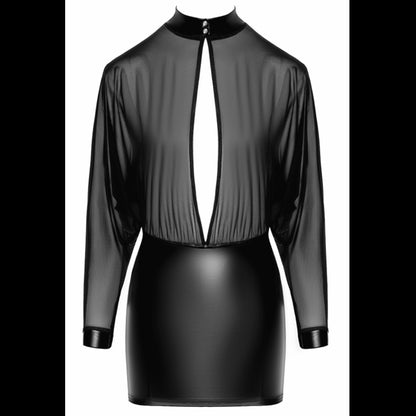 Noir Handmade Tulle & Powerwetlook Mini Dress