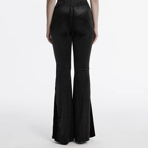 Punk Rave 'Hellebore' black flared trousers