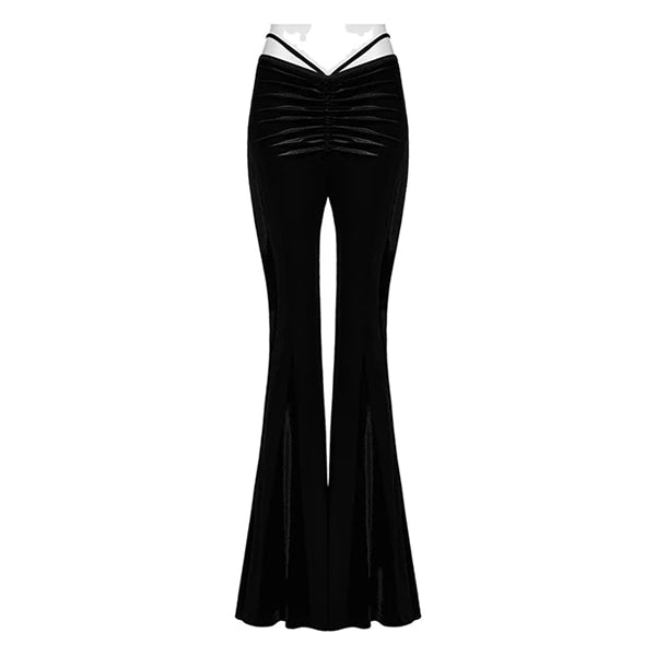 Punk Rave 'Hellebore' black flared trousers
