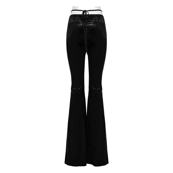 Punk Rave 'Hellebore' black flared trousers