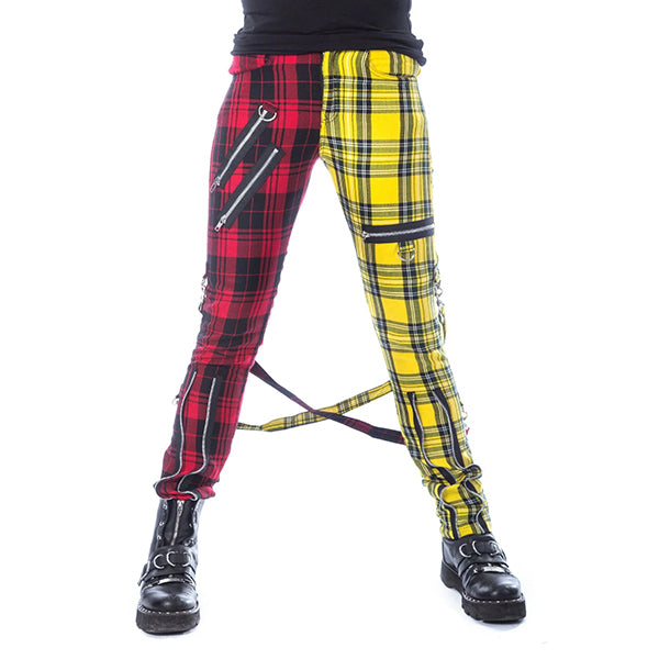 Chemical Black Ordelia red & yellow tartan trousers