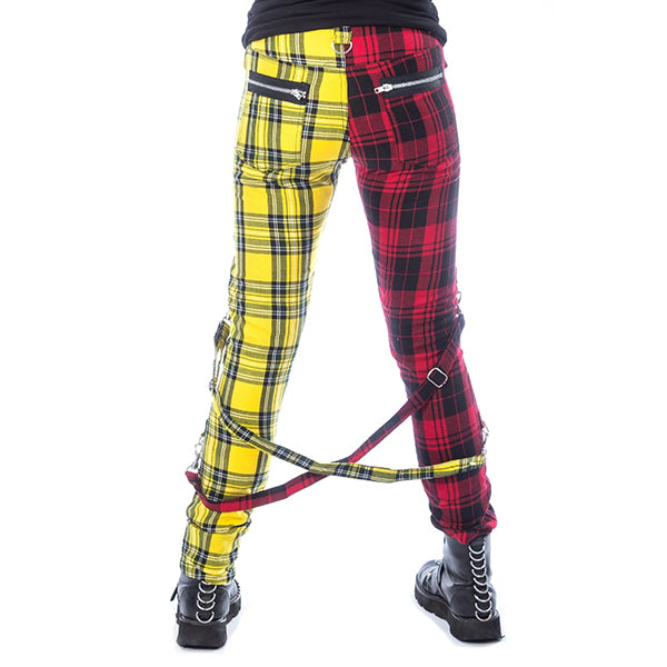 Chemical Black Ordelia red & yellow tartan trousers