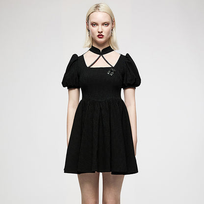 Punk Rave  Chinese Style jacquard mini dress