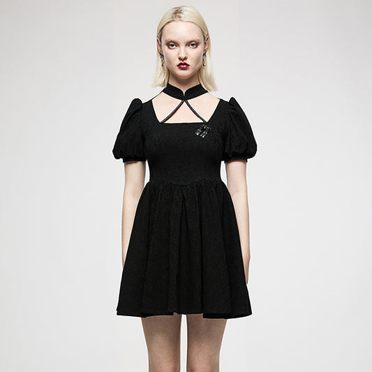 Punk Rave  Chinese Style jacquard mini dress
