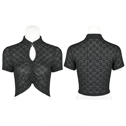 Punk Rave Dark Chinese halterneck top