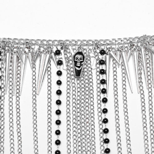 Punk Rave Vicenta chest chains necklace