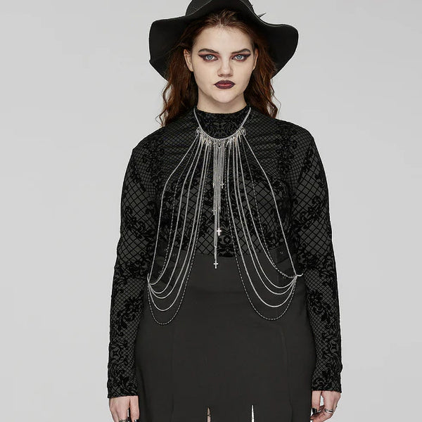 Punk Rave Vicenta chest chains necklace