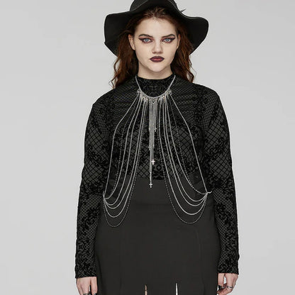 Punk Rave Vicenta chest chains necklace