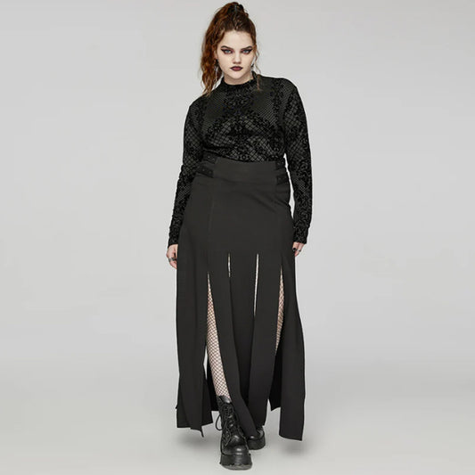 Punk Rave Evonne flocked long sleeve top