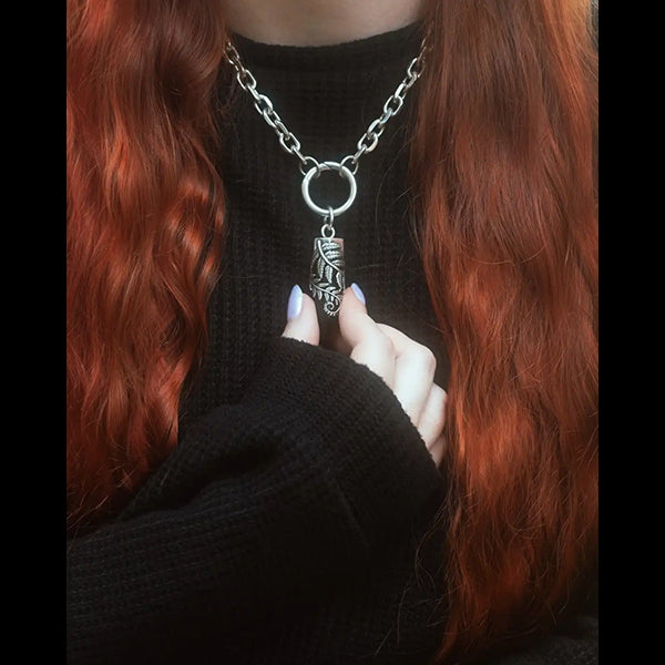 Restyle Crystal Fern O-Ring choker