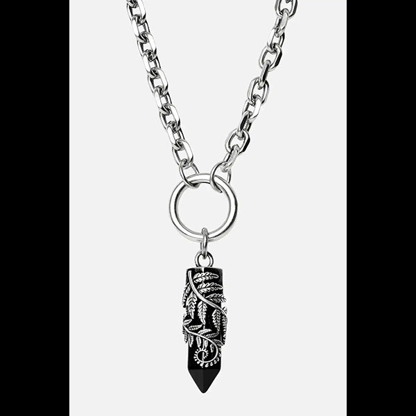 Restyle Crystal Fern O-Ring choker