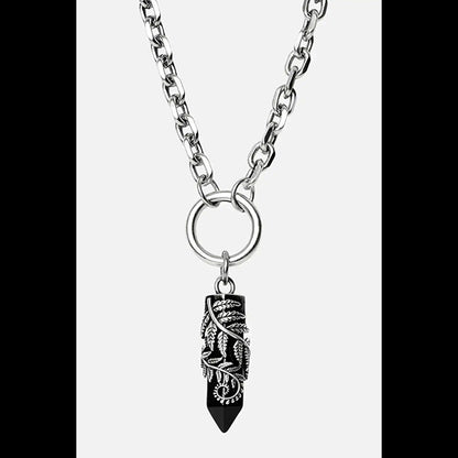 Restyle Crystal Fern O-Ring choker