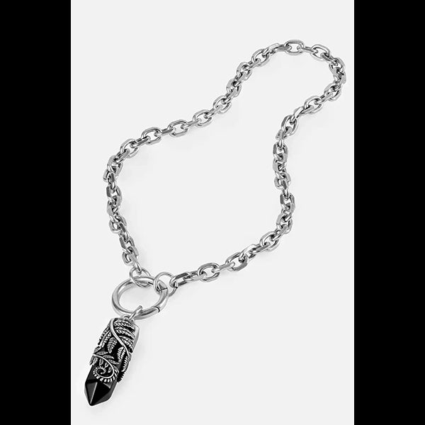 Restyle Crystal Fern O-Ring choker