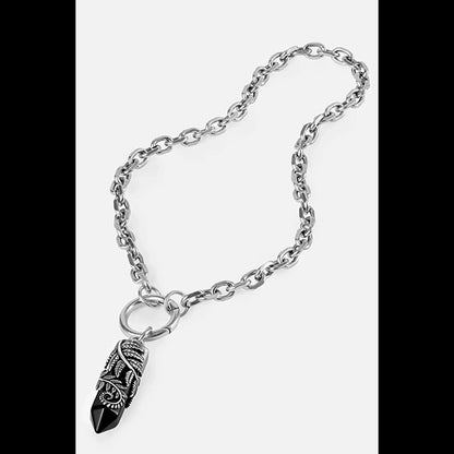 Restyle Crystal Fern O-Ring choker