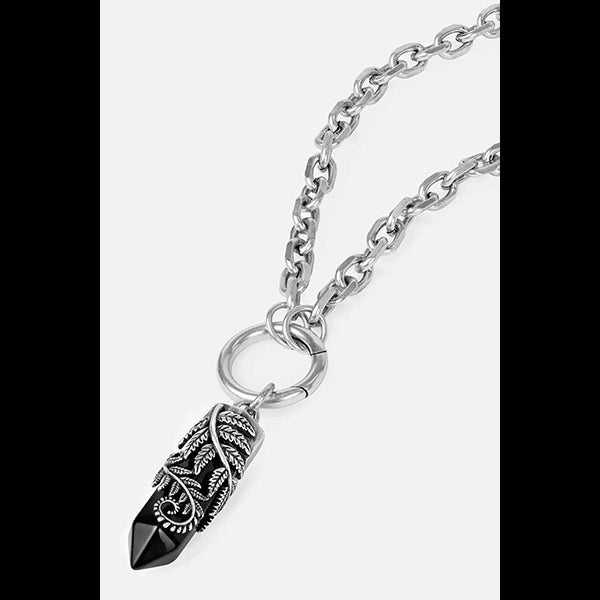 Restyle Crystal Fern O-Ring choker