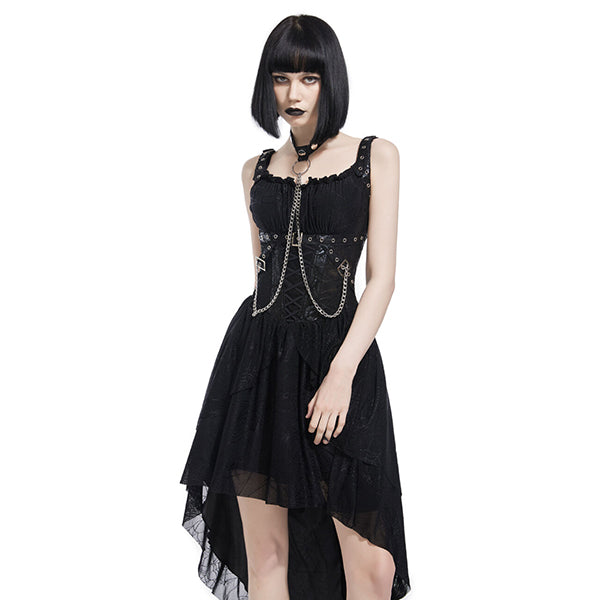 Pentagramme Toile D'araignée hi-lo dress with pentagram