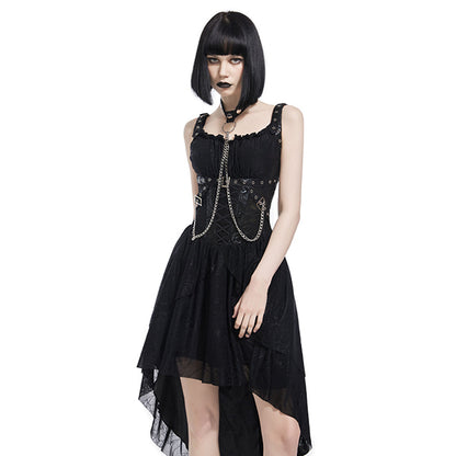 Pentagramme Toile D'araignée hi-lo dress with pentagram