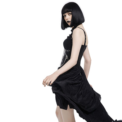 Pentagramme Toile D'araignée hi-lo dress with pentagram