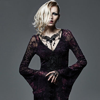 Punk Rave 'Marianne' Gothic Flower necklace