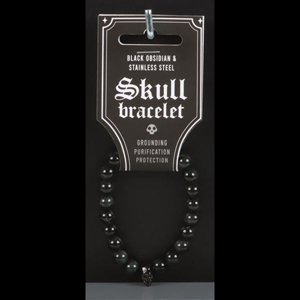 Something Different Obsidian Skull Bracelet
