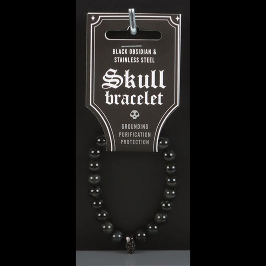 Something Different Obsidian Skull Bracelet