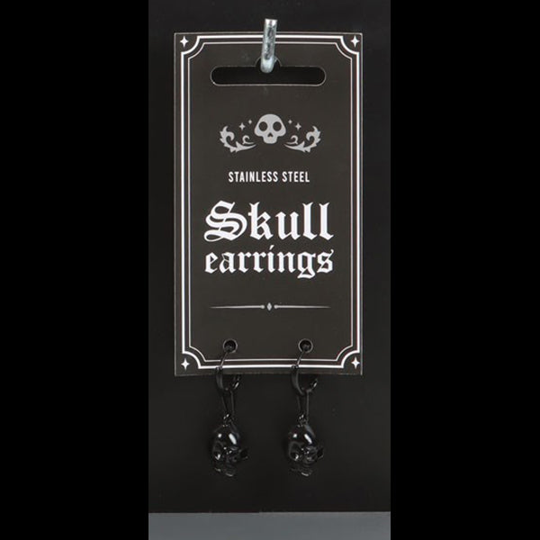 Something Different Obsidian Skull Earrings