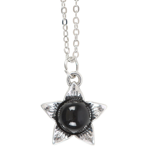 Something Different Deadly Nightshade With Obsidian necklace & card