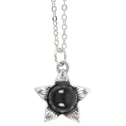 Something Different Deadly Nightshade With Obsidian necklace & card