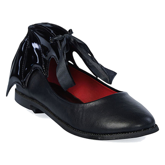 Banned Dead Of Night Bat ballerina shoes