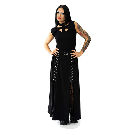 Chemical Black Ember maxi skirt