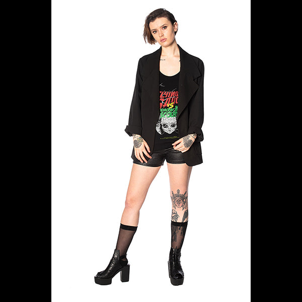 Banned Glam Goth Leo shorts