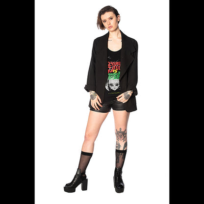 Banned Glam Goth Leo shorts