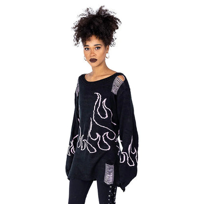 Heartless Depths Of Hell black & pink  jumper