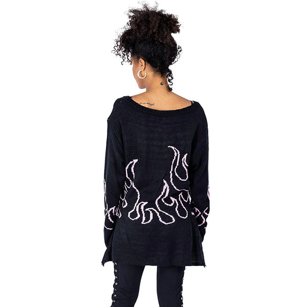 Heartless Depths Of Hell black & pink  jumper