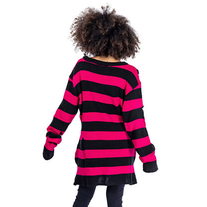 Heartless Oriana black & pink jumper