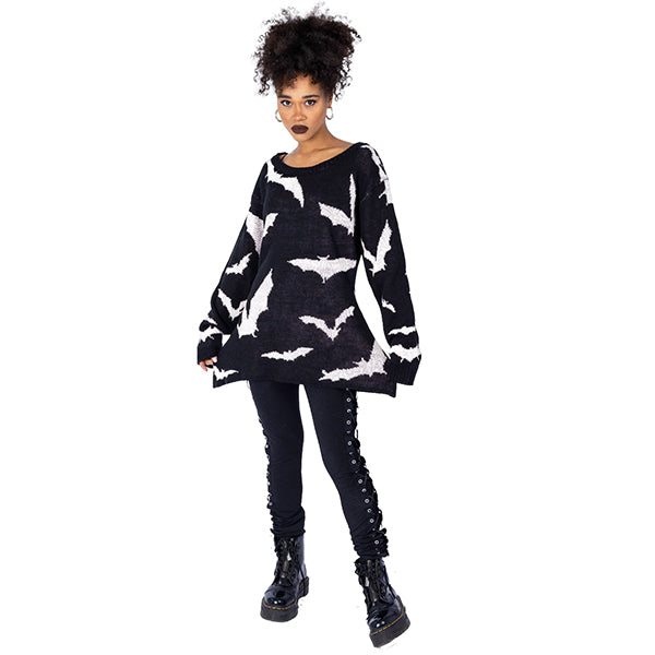 Heartless Rule The Night jumper (black & white)