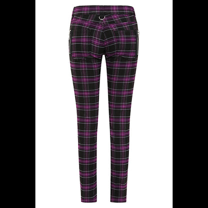 Banned Forever Yours purple tartan trousers