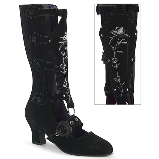 DemoniaCult WHIMSY-118 heeled mid-calf boots