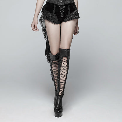 Punk Rave 'Nightshade' swallow-tail bloomers/shorts