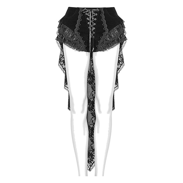 Punk Rave 'Nightshade' swallow-tail bloomers/shorts