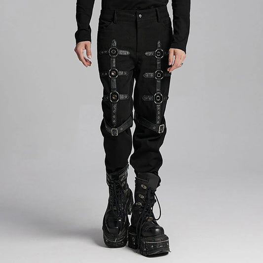 Punk Rave 'Absalom' buckle strap trousers