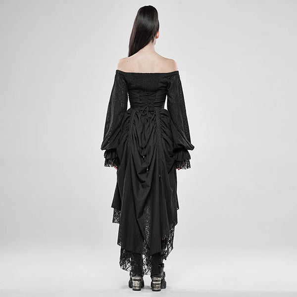 Punk Rave 'Black Aquilegia' midi dress
