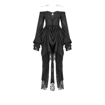 Punk Rave 'Black Aquilegia' midi dress