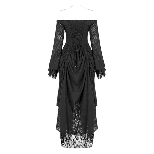 Punk Rave 'Black Aquilegia' midi dress