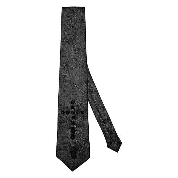 Punk Rave 'Damon' Jacquard Cross necktie
