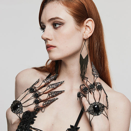 Punk Rave 'Baccara' finger & nail bracelet
