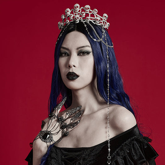 Punk Rave 'Eloise' Diamond & Rhinestone Skulls tiara