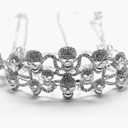 Punk Rave 'Eloise' Diamond & Rhinestone Skulls tiara