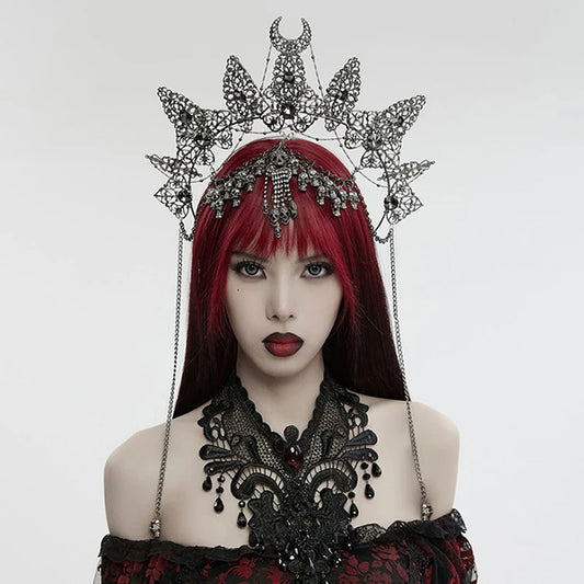 Punk Rave 'Datura' Skull Chain tiara
