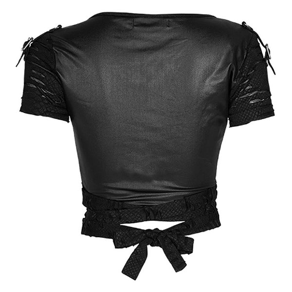 Punk Rave 'Arnica' bandage crossover T-Shirt